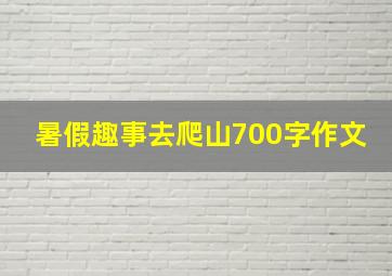 暑假趣事去爬山700字作文