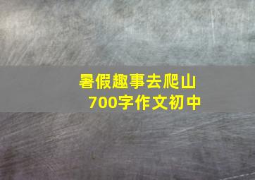 暑假趣事去爬山700字作文初中