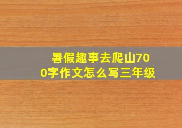 暑假趣事去爬山700字作文怎么写三年级