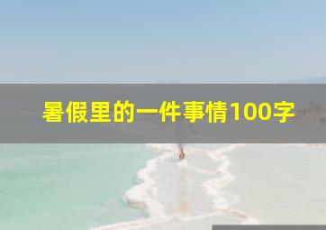 暑假里的一件事情100字