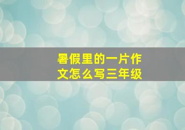 暑假里的一片作文怎么写三年级