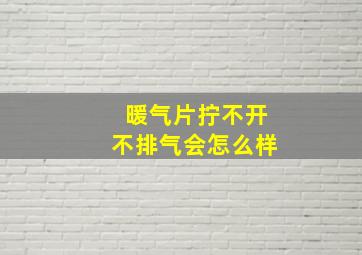 暖气片拧不开不排气会怎么样