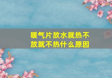 暖气片放水就热不放就不热什么原因