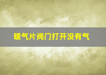 暖气片阀门打开没有气