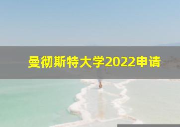 曼彻斯特大学2022申请