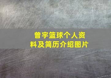 曾宇篮球个人资料及简历介绍图片