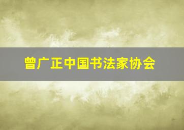 曾广正中国书法家协会