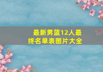 最新男篮12人最终名单表图片大全