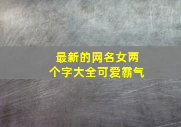 最新的网名女两个字大全可爱霸气