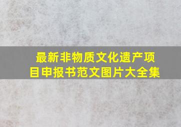 最新非物质文化遗产项目申报书范文图片大全集