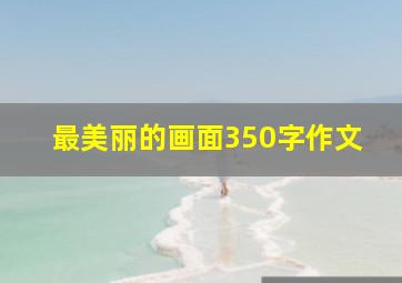 最美丽的画面350字作文