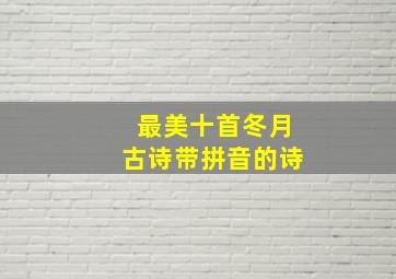 最美十首冬月古诗带拼音的诗