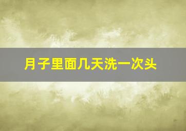 月子里面几天洗一次头