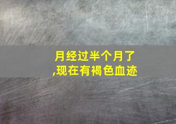 月经过半个月了,现在有褐色血迹