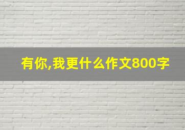 有你,我更什么作文800字