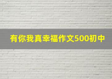 有你我真幸福作文500初中