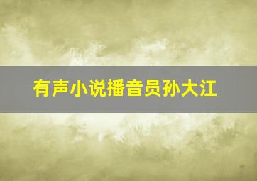 有声小说播音员孙大江