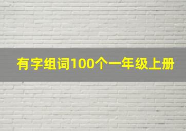 有字组词100个一年级上册