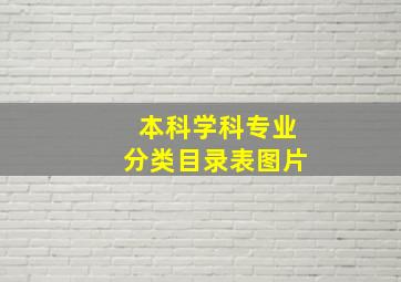 本科学科专业分类目录表图片