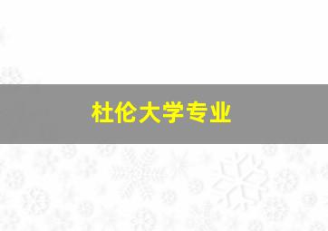 杜伦大学专业