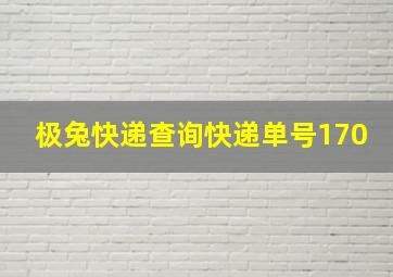 极兔快递查询快递单号170