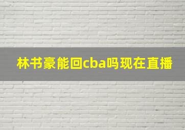 林书豪能回cba吗现在直播