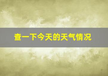 查一下今天的天气情况