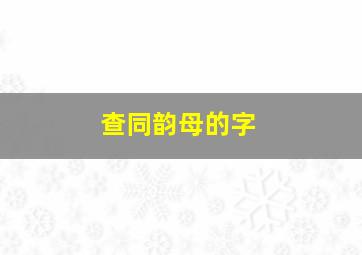 查同韵母的字