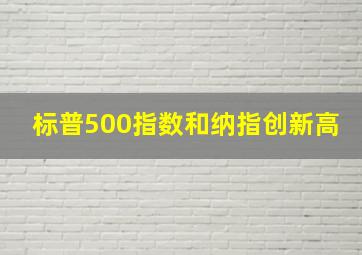 标普500指数和纳指创新高