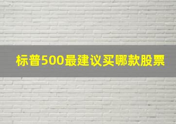 标普500最建议买哪款股票