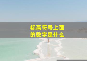 标高符号上面的数字是什么