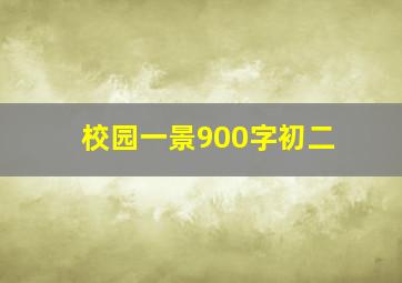 校园一景900字初二