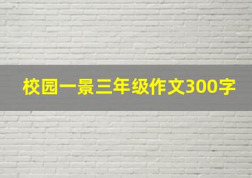 校园一景三年级作文300字