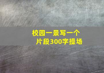 校园一景写一个片段300字操场