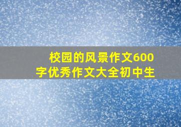 校园的风景作文600字优秀作文大全初中生