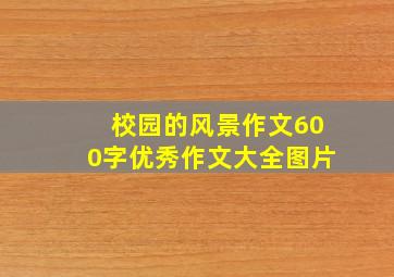 校园的风景作文600字优秀作文大全图片