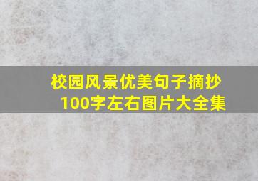 校园风景优美句子摘抄100字左右图片大全集