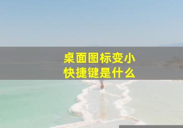 桌面图标变小快捷键是什么