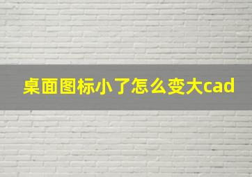 桌面图标小了怎么变大cad