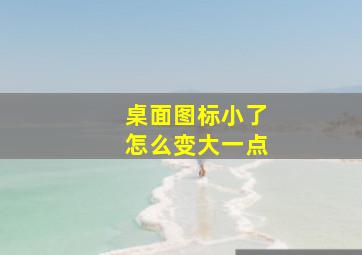 桌面图标小了怎么变大一点