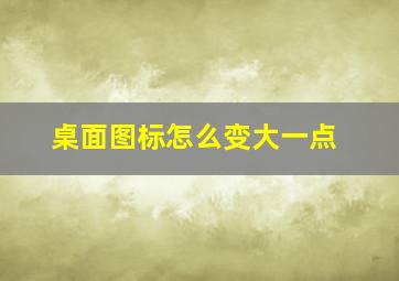 桌面图标怎么变大一点