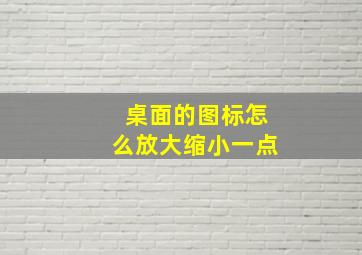 桌面的图标怎么放大缩小一点