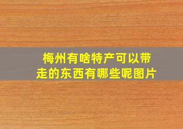 梅州有啥特产可以带走的东西有哪些呢图片