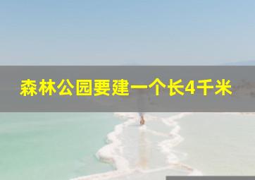 森林公园要建一个长4千米