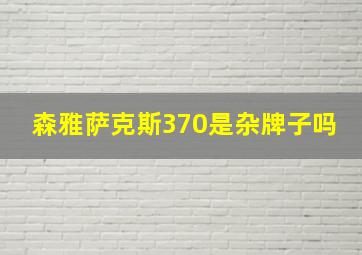 森雅萨克斯370是杂牌子吗