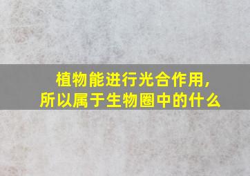 植物能进行光合作用,所以属于生物圈中的什么