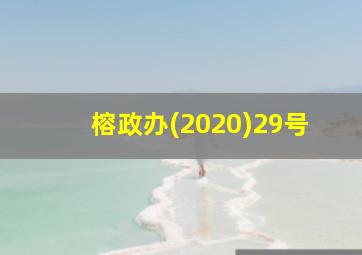 榕政办(2020)29号