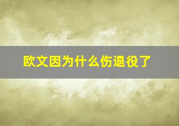 欧文因为什么伤退役了