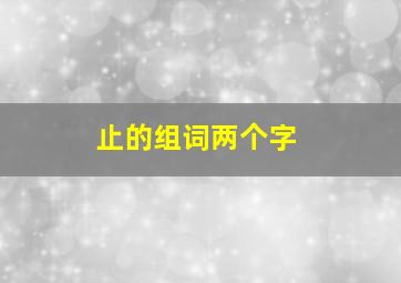 止的组词两个字