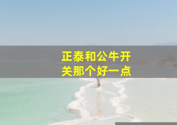 正泰和公牛开关那个好一点